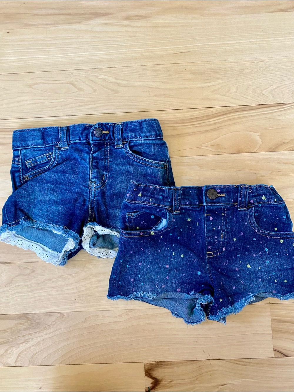 Girls Denim Shorts Jorts Set of 2, Size 5T Cat & Jack, Garanimals